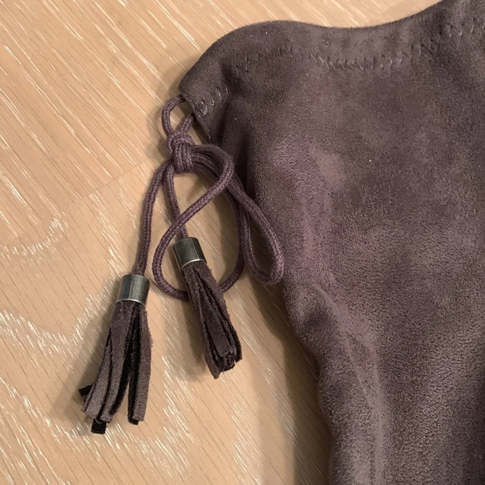 Madden Girl Prissley Grey Fab over the knee boots, NIB,